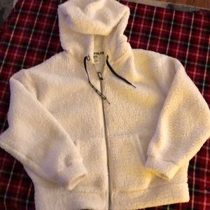 Pink by Victoria Secret Sherpa Full Zip Up Sweater